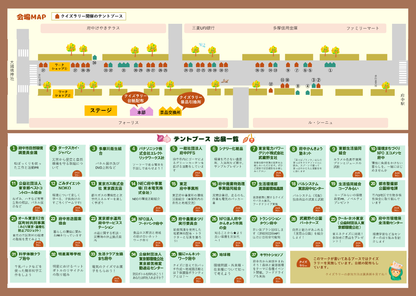 府中環境まつり　講師派遣　フライヤー裏画像